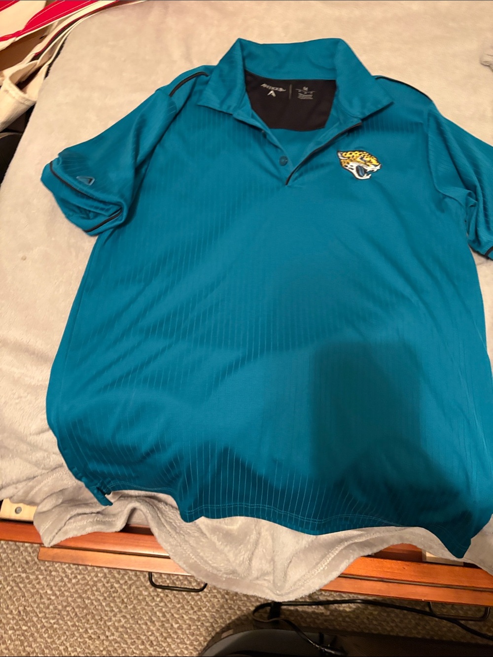 Antigua Teal Jacksonville Jaguars Polo